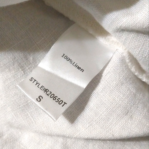 Tuckernuck Smocked Dress 100% Linen Puff Sleeves White Small S, Large L NWOT New - Picture 13 of 14